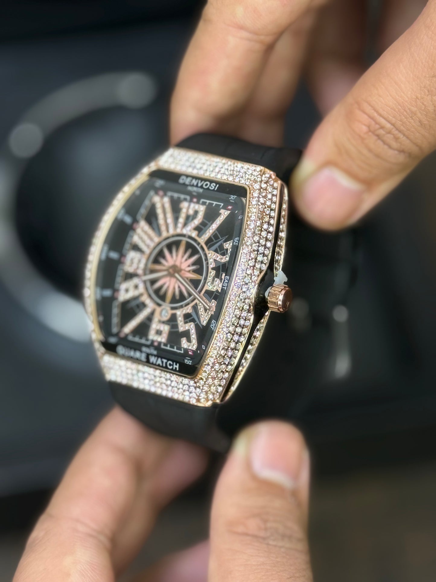 Frank Muller Rose Gold Stone Watch